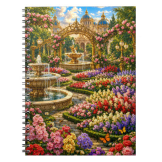 Caderno Espiral Jardim Real Encantado