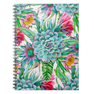 Caderno Espiral Jardim tropical