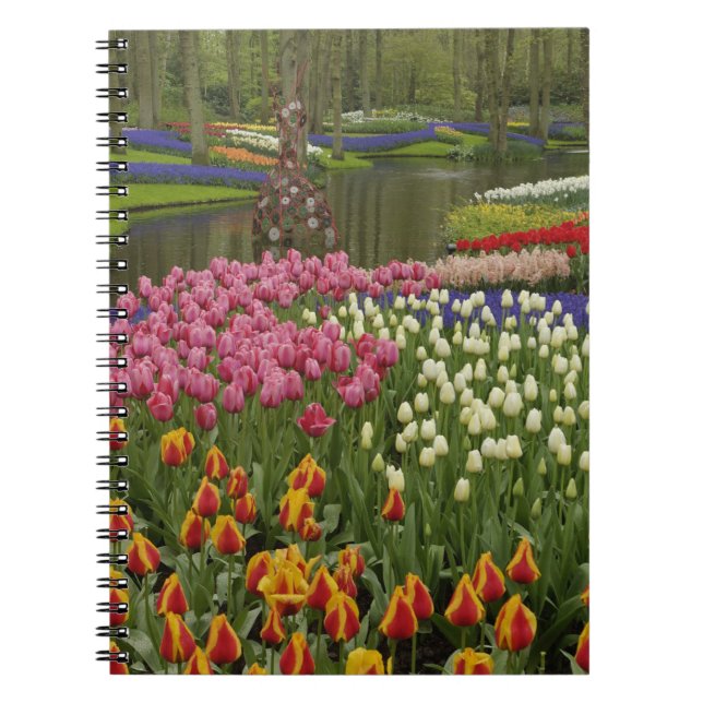 Caderno Espiral Jardim Tulip e Hyacinth, Jardins Keukenhof, (Frente)