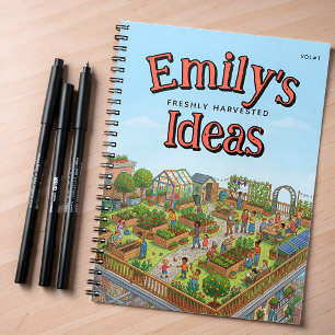 Caderno Espiral Jardim Urbano no Terraço Ideias Frescamente Colhid