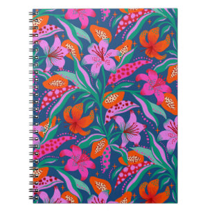 Caderno Espiral Jardim Vibrante Botânico