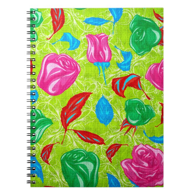 Caderno Espiral Jardim Vibrante em Flor (Frente)