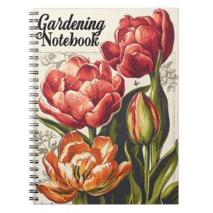Caderno Espiral Jardinagem de tulipas de safra