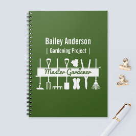 Caderno Espiral Jardineiro Mestre Floresta Verde Moderna Personali