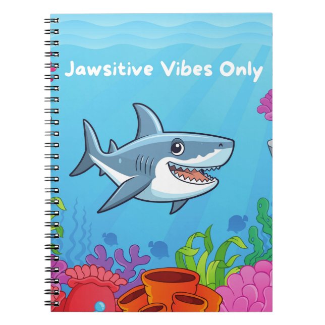 Caderno Espiral Jawsitive Vibes Apenas Notebook Espiral (Frente)