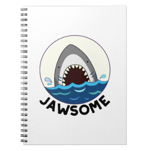 Caderno Espiral Jawsome Funny Shark Teeth Pun