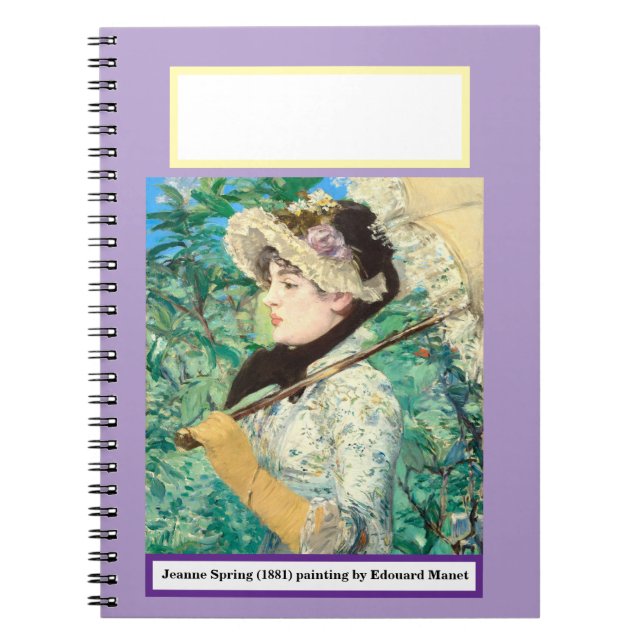 Caderno Espiral Jeanne Primavera de Edouard Manet. (Frente)