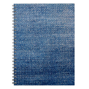 Caderno Espiral Jeans Estrutura de densidade do tecido azul