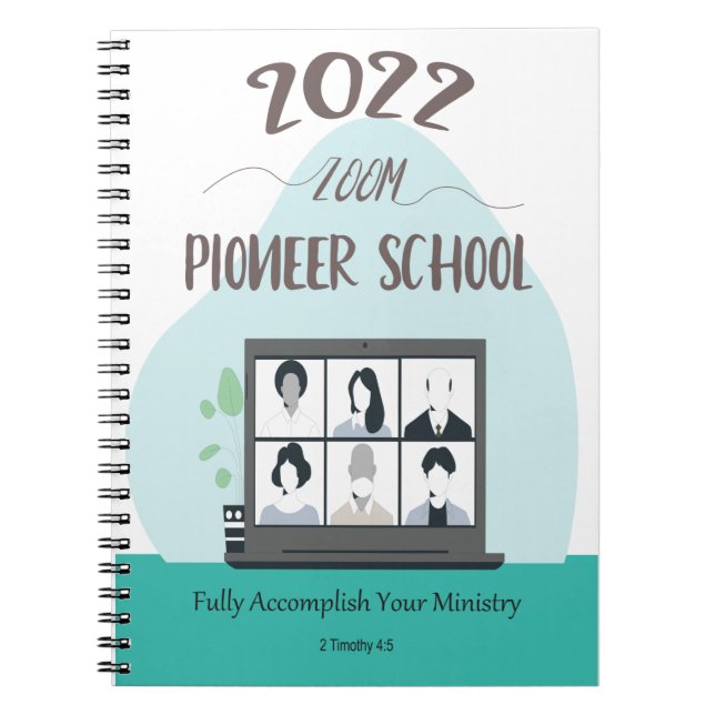 Caderno Espiral Jehovah Witness Zoom Pioneer School 2022 (Frente)