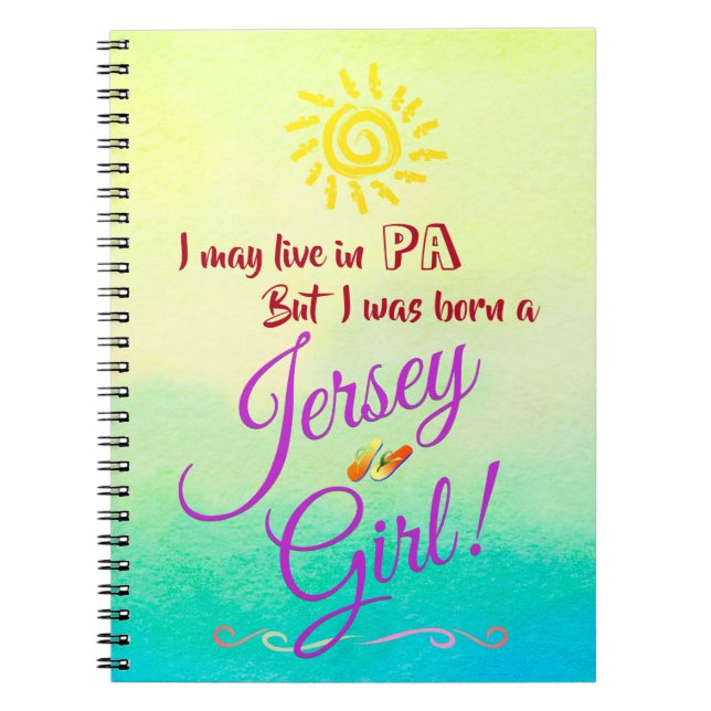 Caderno Espiral Jersey Girl uma vez e sempre (Frente)