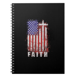 Caderno Espiral Jesus ama Fé cristã patriótica Jesus EUA