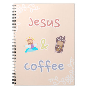 Caderno Espiral Jesus + Café