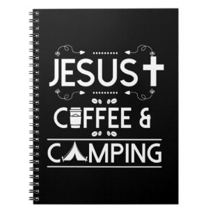 Caderno Espiral Jesus Café E Acampamento