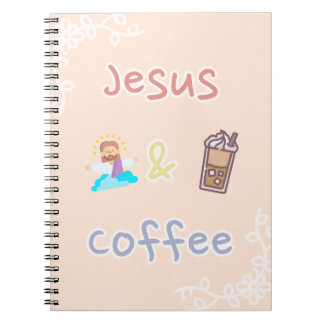 Caderno Espiral Jesus + Coffee
