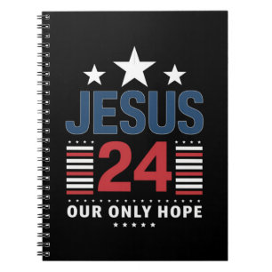 Caderno Espiral Jesus Cristo 2024 Presidente EUA Eleição Política