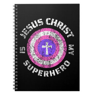 Caderno Espiral Jesus Cristo É Meu Super-herói Jesus