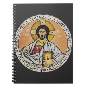 Caderno Espiral Jesus Cristo Pantocrator  cúpula da Igreja