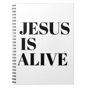 Caderno Espiral Jesus está vivo Cristo é risen cita Deus não