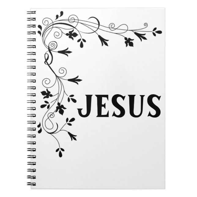CADERNO ESPIRAL JESUS FLORAL CORNER (Frente)