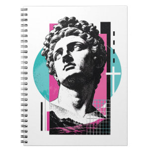 Caderno Espiral Jesus Grego Retro Brutalista Colossenses 2:3