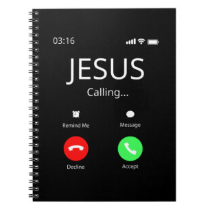 Caderno Espiral Jesus Is Calling - Christian