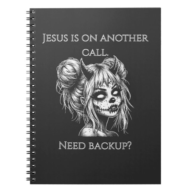 Caderno Espiral Jesus Is on Another Phone – Succubus Backup (Frente)