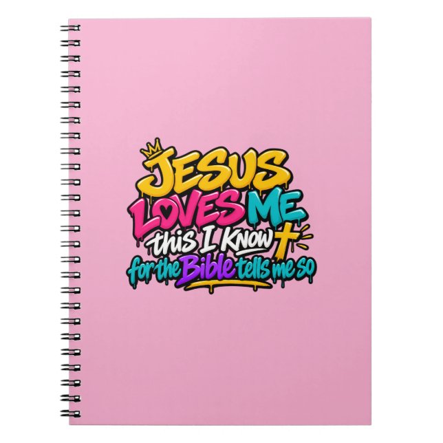 Caderno Espiral Jesus me ama (Frente)