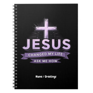 Caderno Espiral Jesus Mudou A Minha Vida Perguntando-Me Como É A F