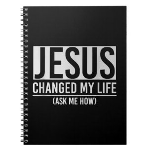 Caderno Espiral Jesus Mudou Minha Vida Pergunte Como Jesus