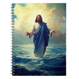 Caderno Espiral Jesus na Água Páginas Vinculadas a Notebook Clássi