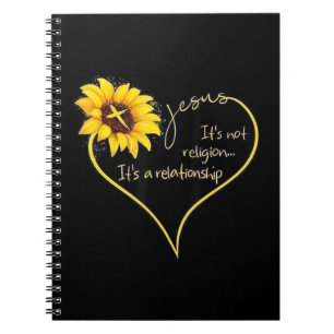 Caderno Espiral Jesus não é uma religião é uma relação T-Shirt