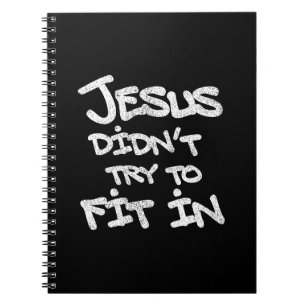 Caderno Espiral Jesus Não Tentou Se Encaixar Graffiti Grunge Engra