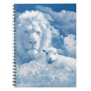 CADERNO ESPIRAL JESUS O LAMB E JESUS O LÍON
