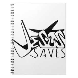 CADERNO ESPIRAL JESUS SALVA GRAFITE