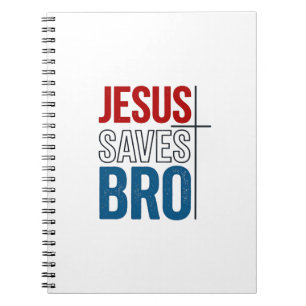 Caderno Espiral Jesus Salva Irmão Tipografia Cristã Camiseta Desig