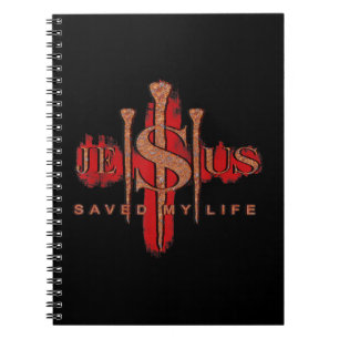 Caderno Espiral Jesus Salvou Minha Vida Deus Bibi Faith Christian