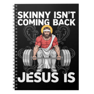 Caderno Espiral Jesus Treino Academia Magro Não Está Voltando