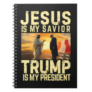 Caderno Espiral Jesus Trump - Jesus É Meu Senhor Salvador