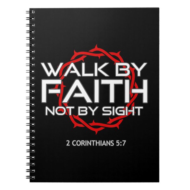 Caderno Espiral Jesus Walk by Faith Christian T-ShirtThis Jesus Wa (Frente)