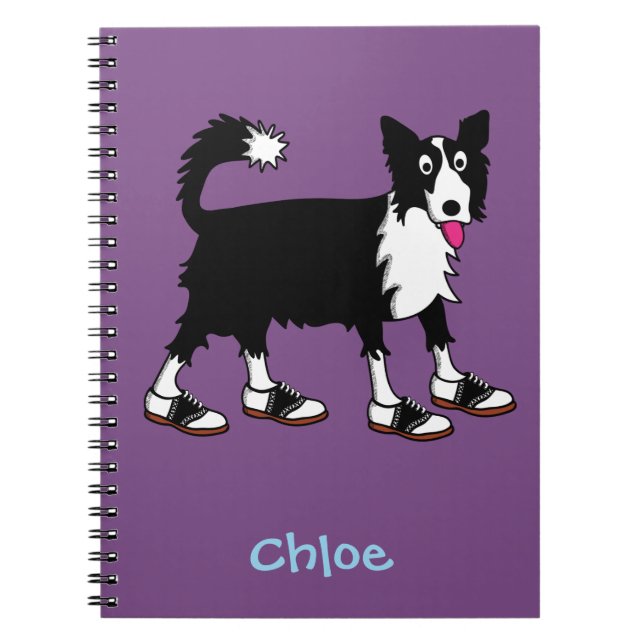 Caderno Espiral Jett the border collie notebook (Frente)