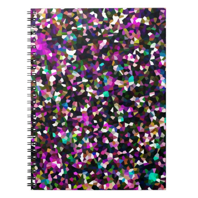Caderno Espiral Jewel Tone Crystal Pixels (Frente)
