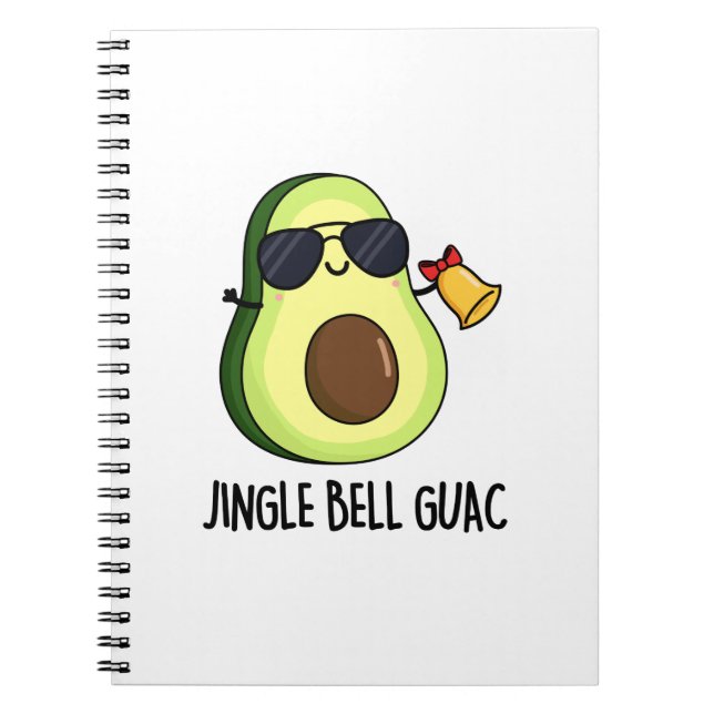 Caderno Espiral Jingle Bell Guac Piada de Abacate Engraçado  (Frente)