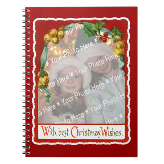 Caderno Espiral Jingle Bells Natal Deseja Quadro Adicional-A-Foto