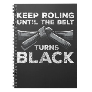 Caderno Espiral Jiu Jitsu Black Belt em combate