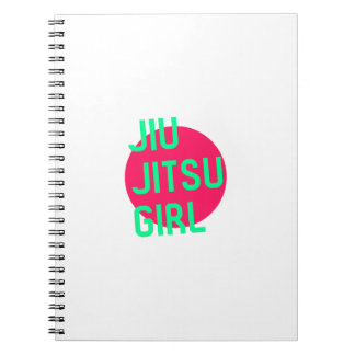 Caderno Espiral Jiu Jitsu Garota brasileira treinando BJJ submissã