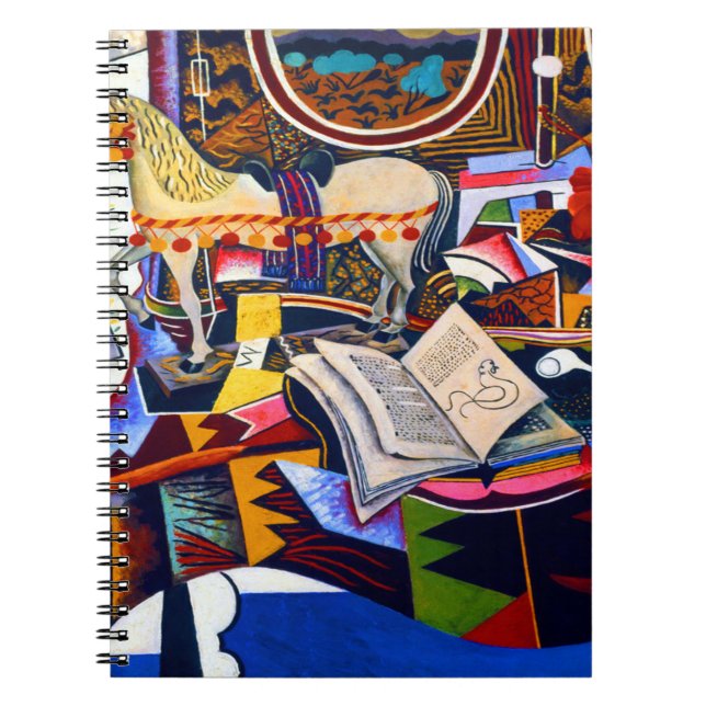 Caderno Espiral Joan Miro Horse Pipe e Flor Vermelha (Frente)