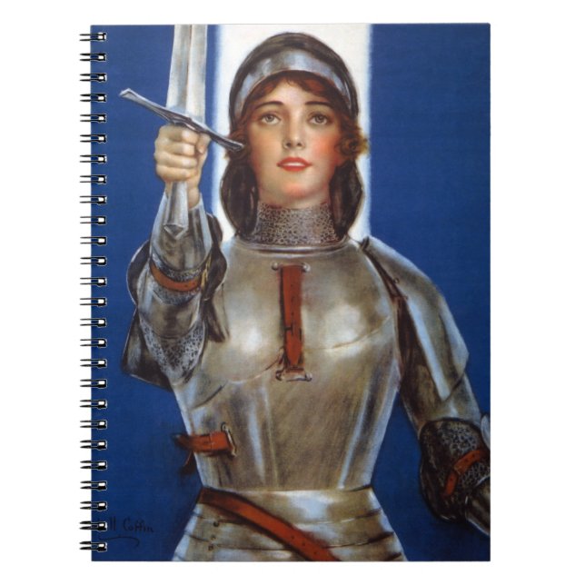 Caderno Espiral Joana d'Arc French Heroine Knight National Hero (Frente)