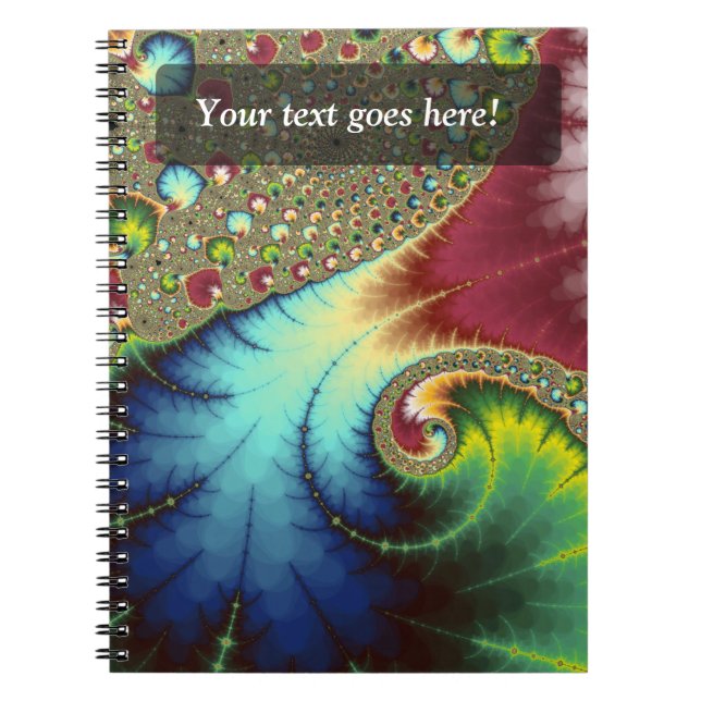 Caderno Espiral Joanie 50 Fractal Art (Frente)