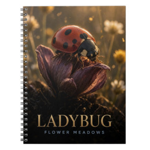 Caderno Espiral Joaninha Campos de Flores da Vida Selvagem ANIMAL