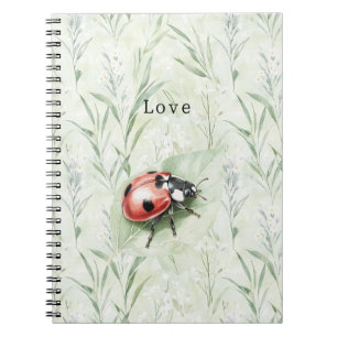 Caderno Espiral Joaninha no Amor de Folha